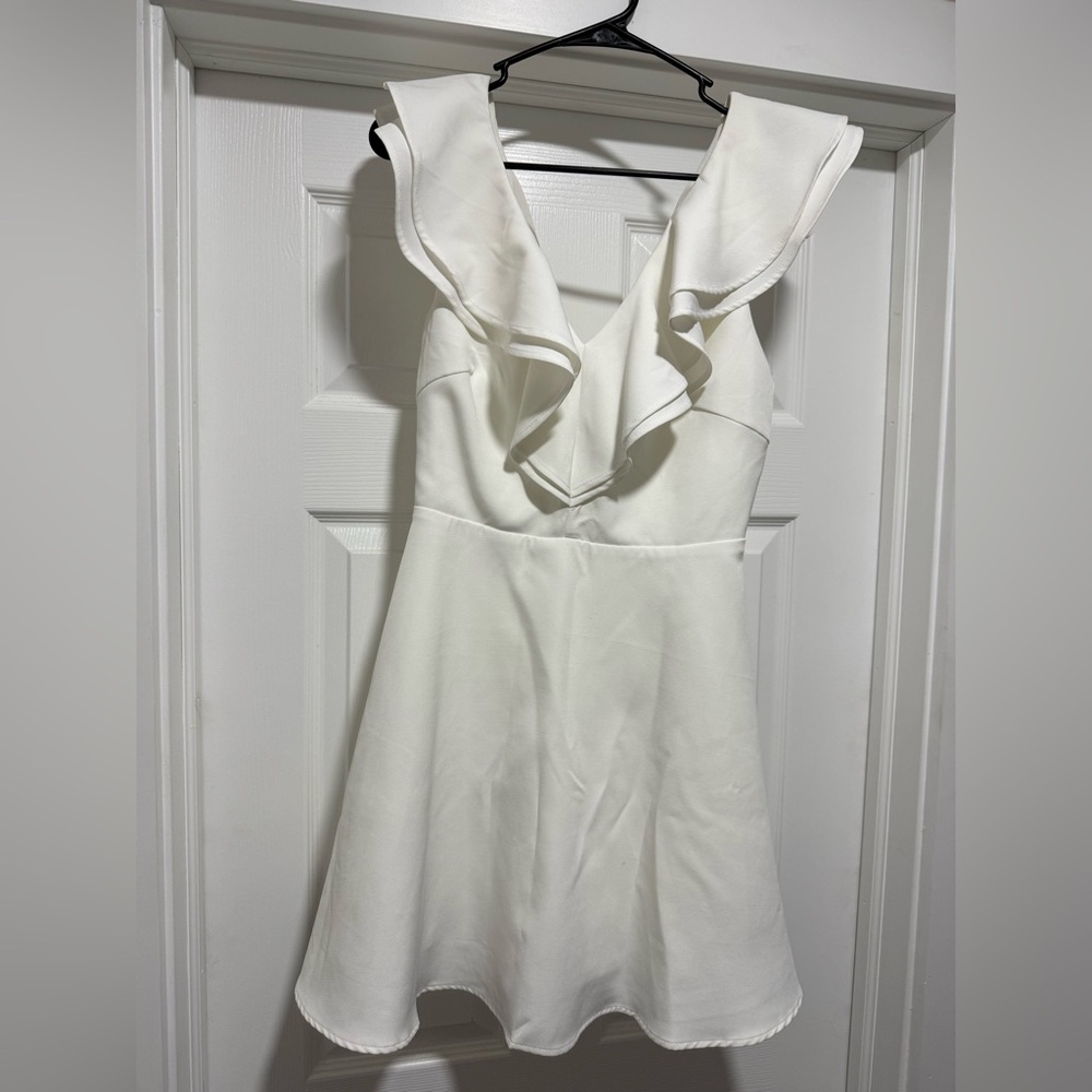 Lulu's White Ruffle Dress